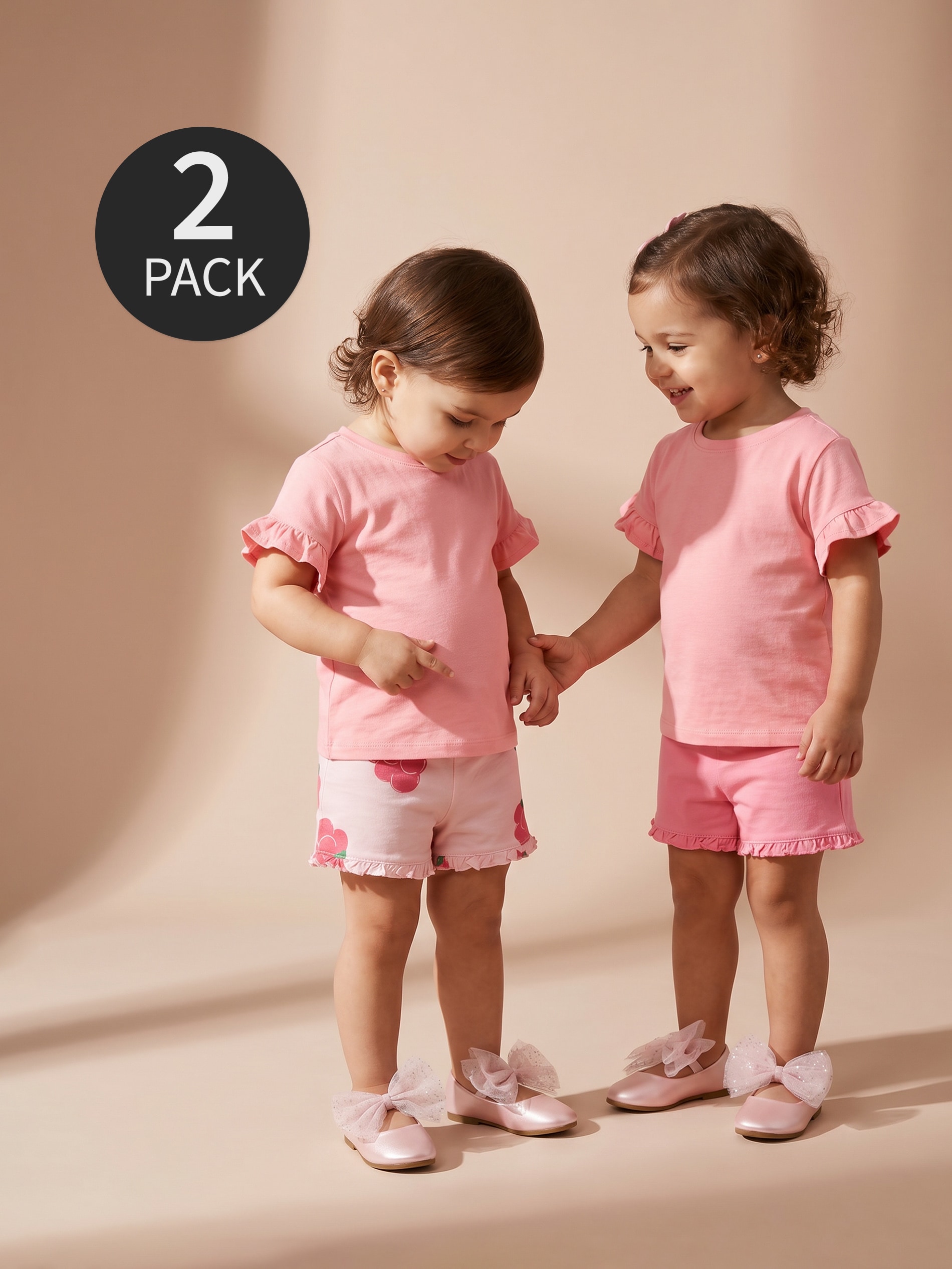 Bawełniane szorty z motywem malin 2 pack