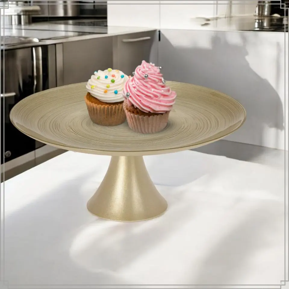 OTIX Taartplateau met Voet Goud 28cm