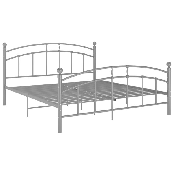 VidaXL Rama łóżka Szary 180 x 200 cm Metal