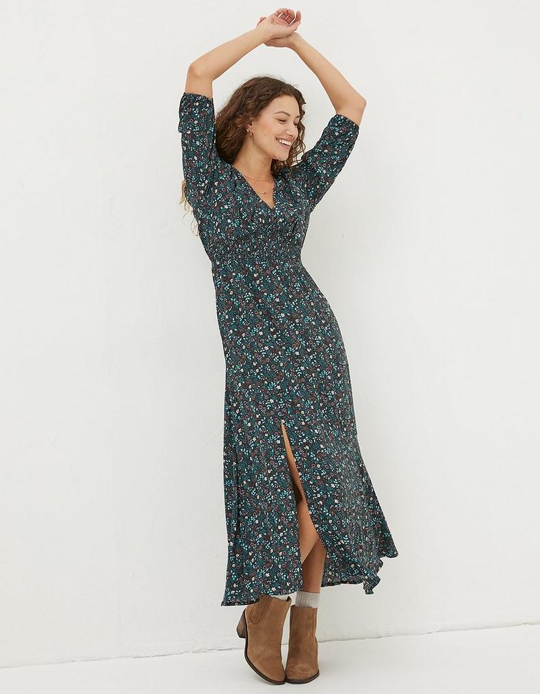 Rene Evergreen Midi Dress