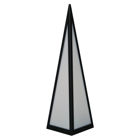 Dekoleuchte, schwarz/weiß, Kunststoff, Motiv: Pyramide