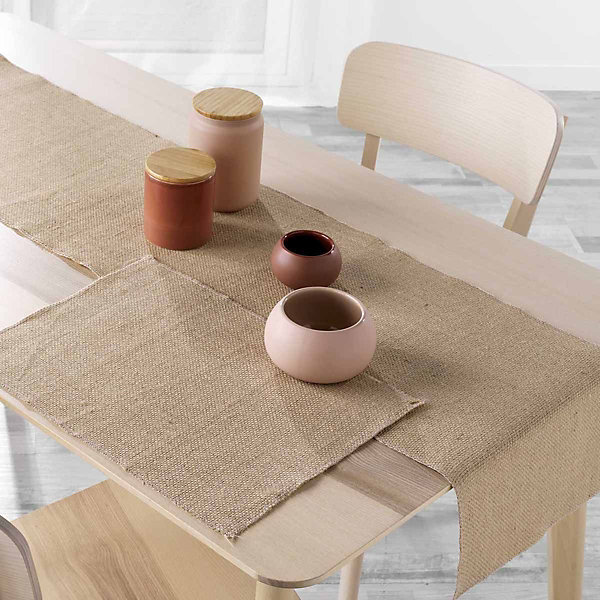 Duo de sets de table en jute (33x45 cm - Naturel)