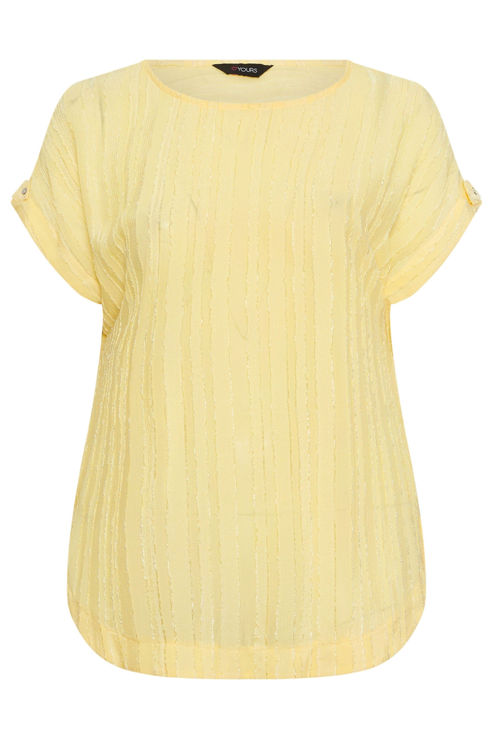 Yours Textured Tab Sleeve Top
