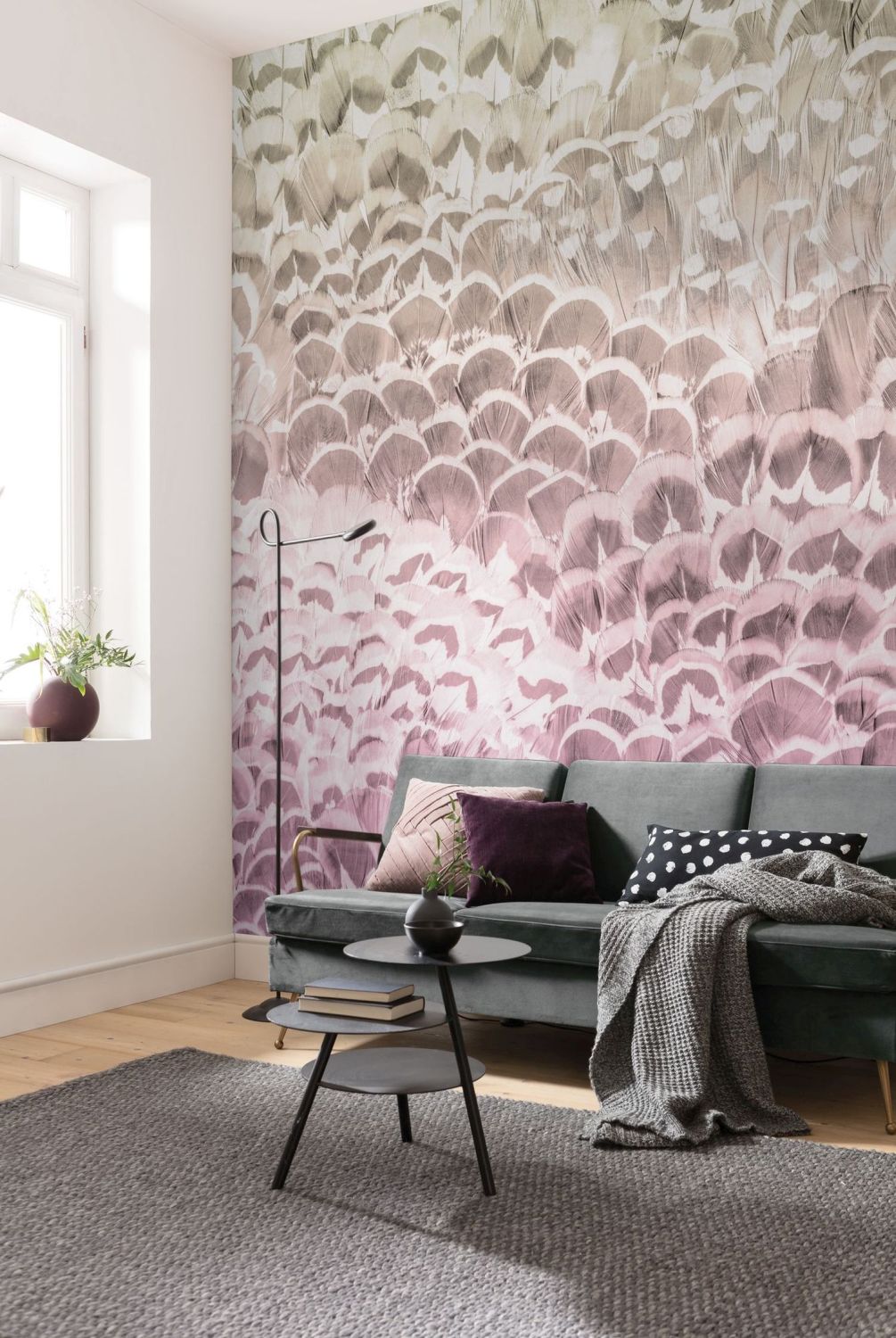 Sanders & Sanders fotobehang kunst roze - 200 x 250 cm - 612355
