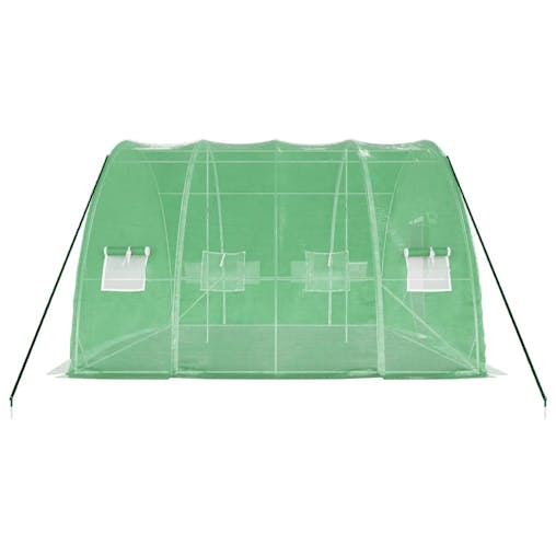 NNEVL Greenhouse with Steel Frame Green 24 m&sup2; 6x4x2.85 m