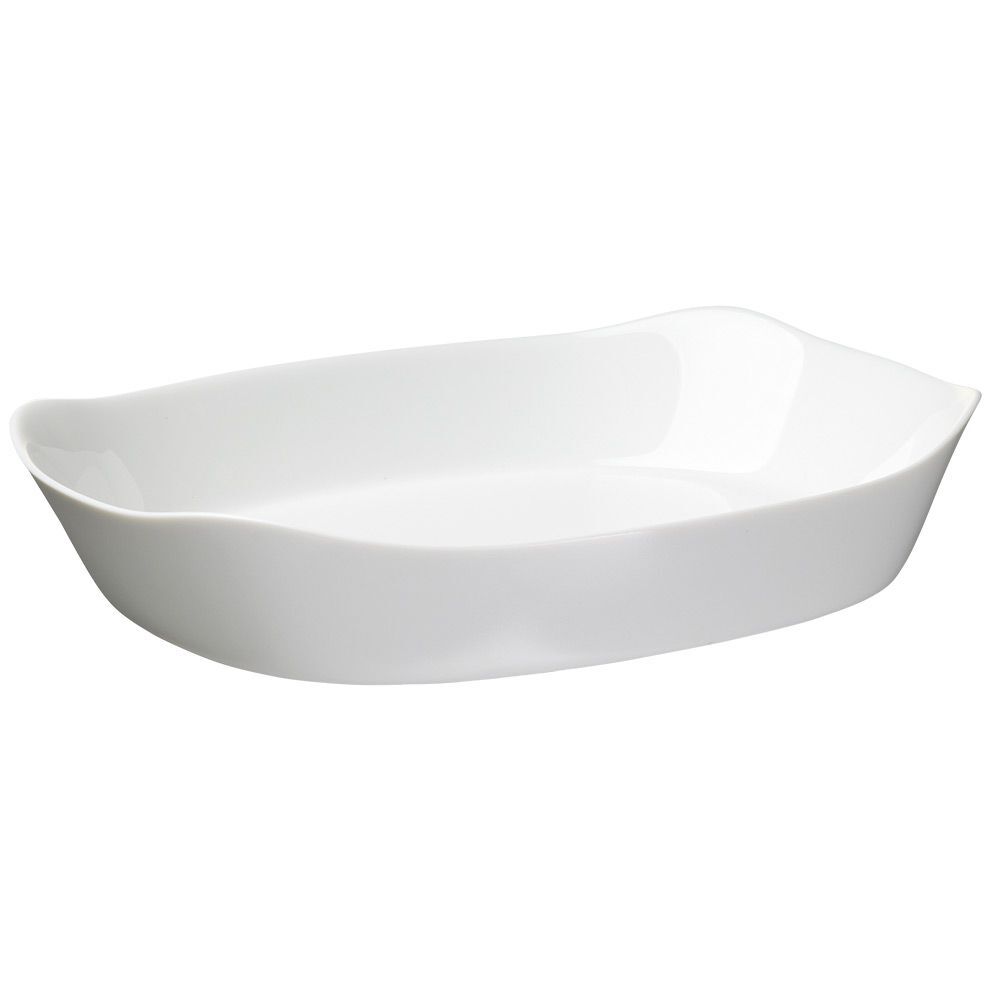 Plat rectangulaire en opale couleur blanc 30x22cm