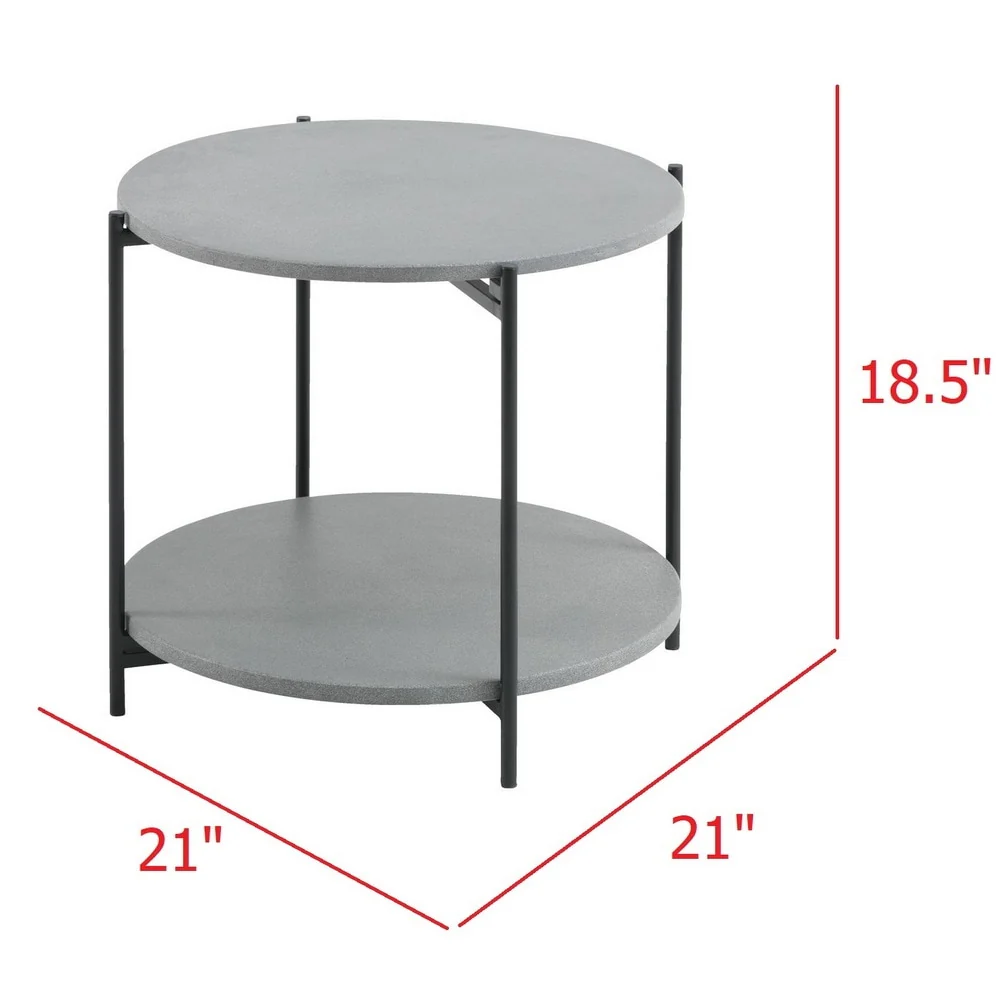 DreamPatio Arena Patio Side Table - 21 x 21 x H18.5