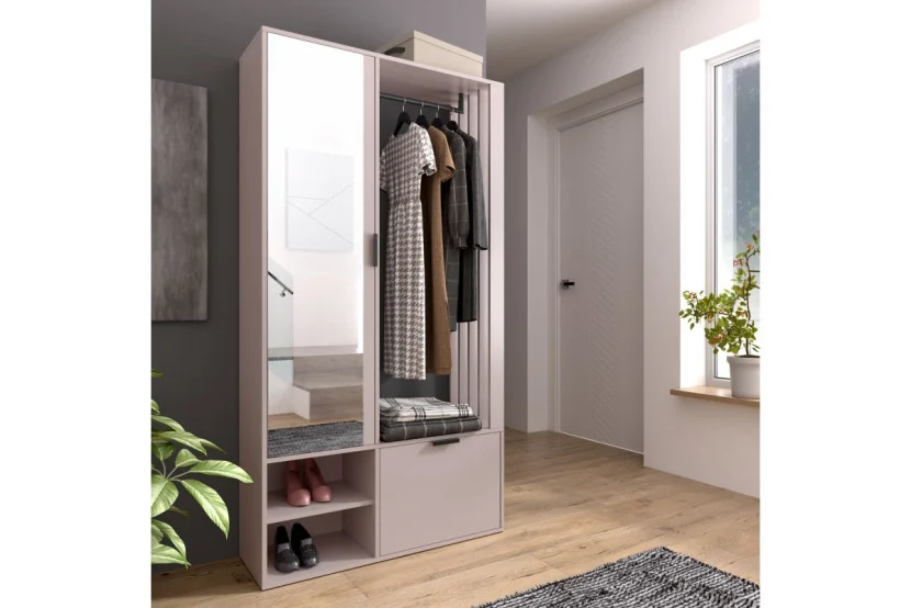 Garderoba MILO MINI Kaszmir 100 cm z lustrem