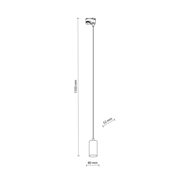 Lampa wisząca szynowa 1F TRACER BLACK 4933 TK Lighting