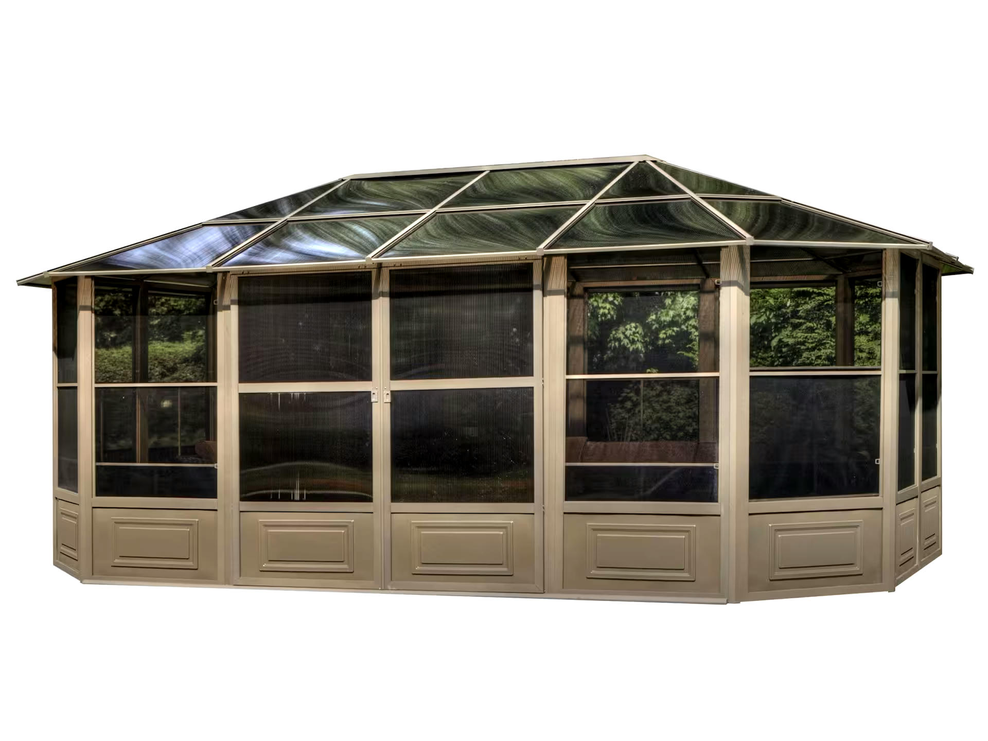 Gazebo Penguin Florence Solarium, 12 x 18-ft, Sand