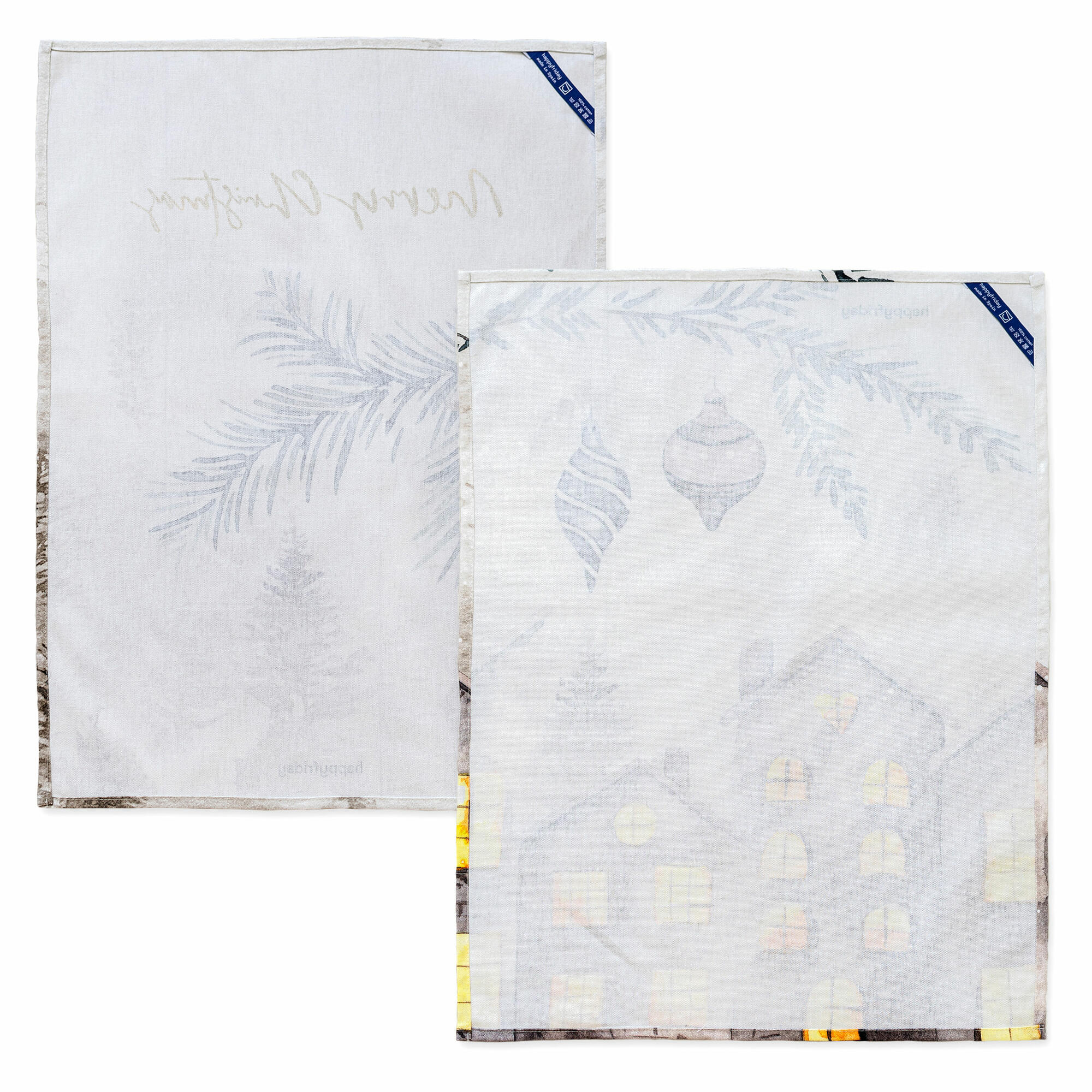 Welcoming Keukenhanddoek 2 stuks 70x50 cm Xmas, Veelkleurig, 100% kato