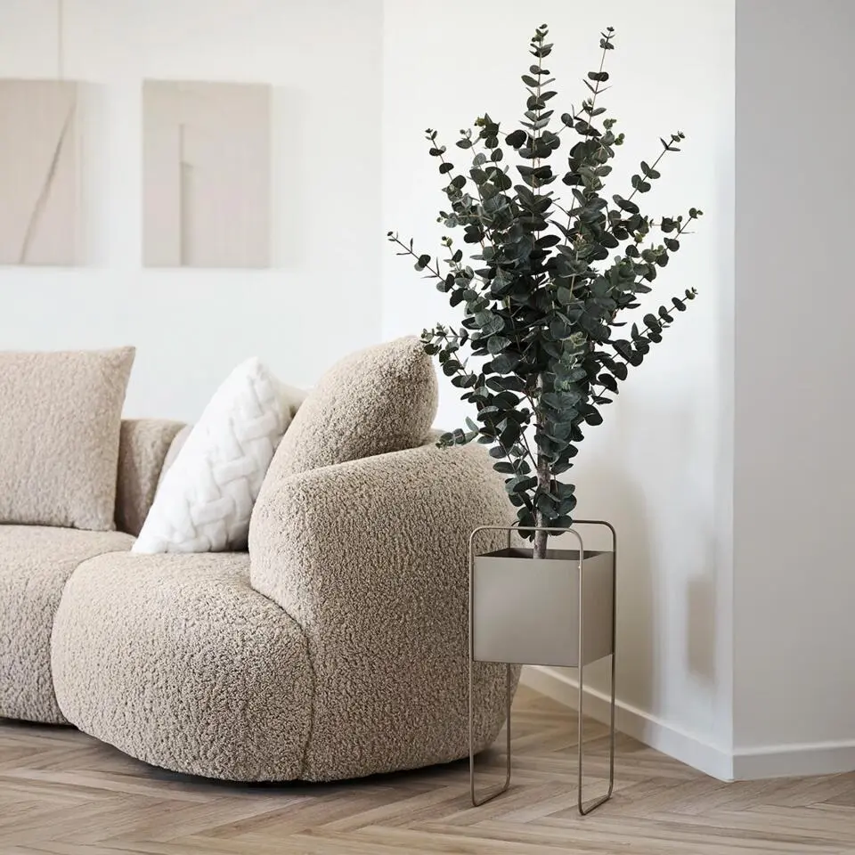 Artichok Emelie Metalen Plantenbak - Bruin