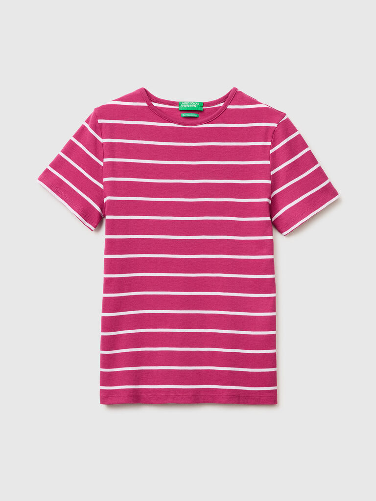 Crew neck striped t-shirt