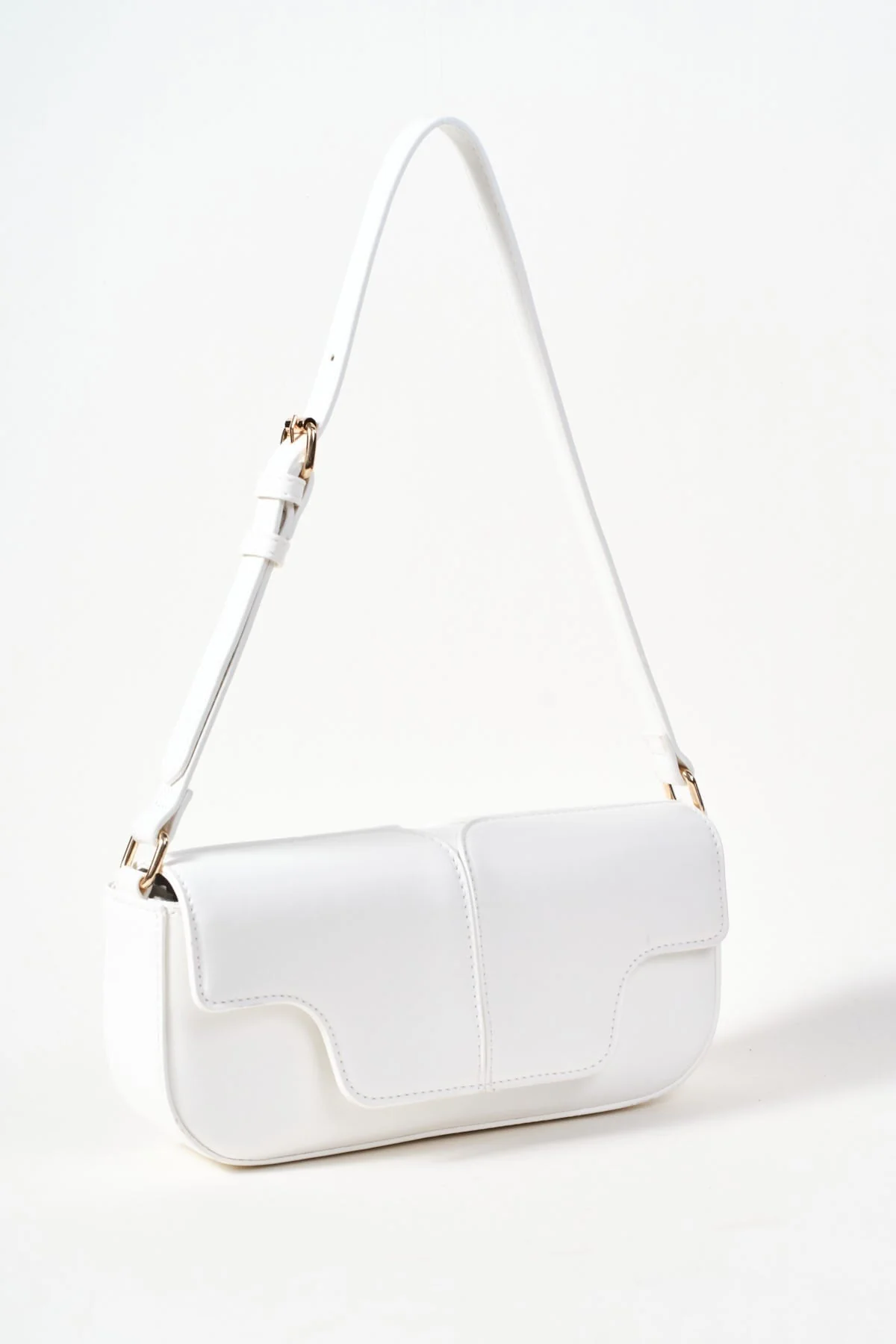 East West White Shoulder Bag
