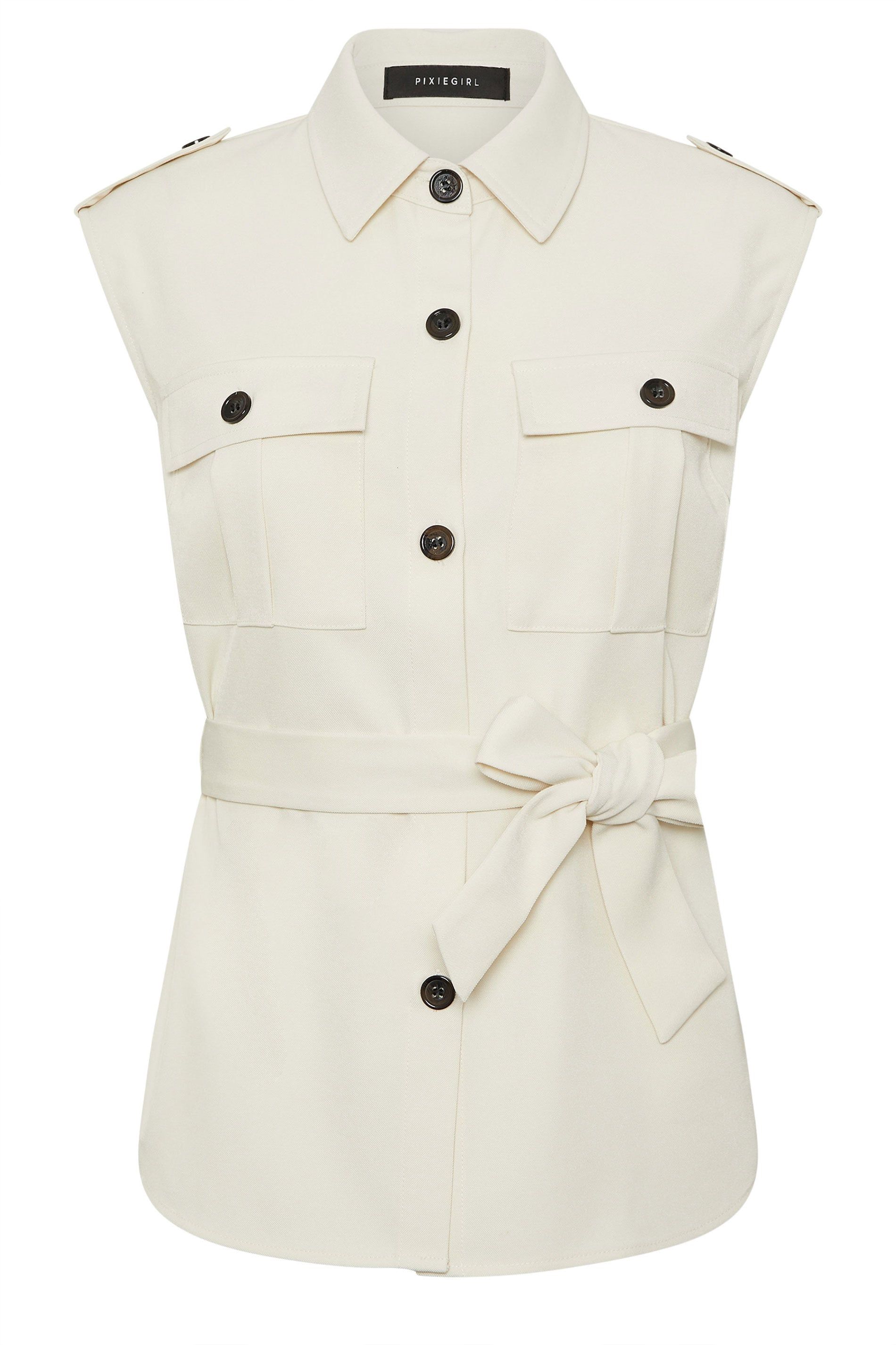 PixieGirl Petite Belted Utility Shirt