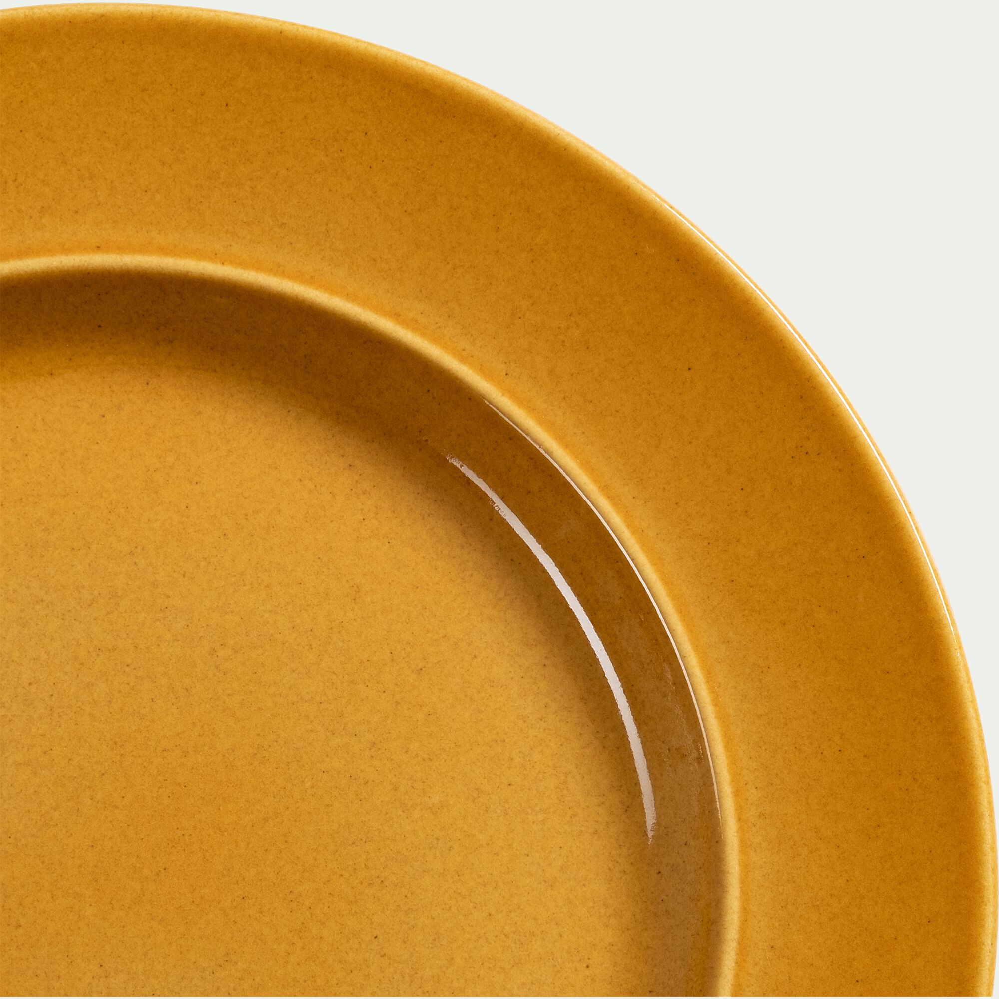 ANO - Assiette plate en grès D27,4cm - jaune