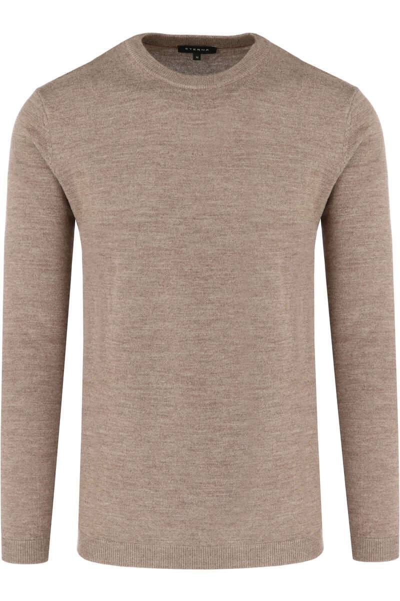 ETERNA Regular Fit Pullover beige-braun, Einfarbig