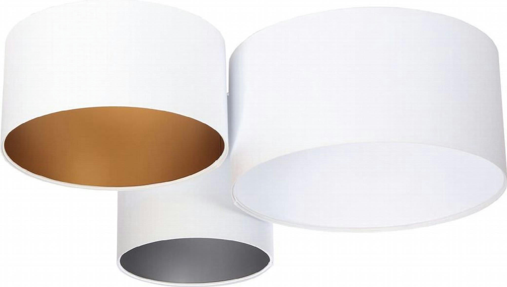 TRIO - Plafonnier Tissu Blanc