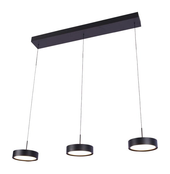 Freelight hanglamp Alieno - 3 lichts - 90 x 150  cm - zwart