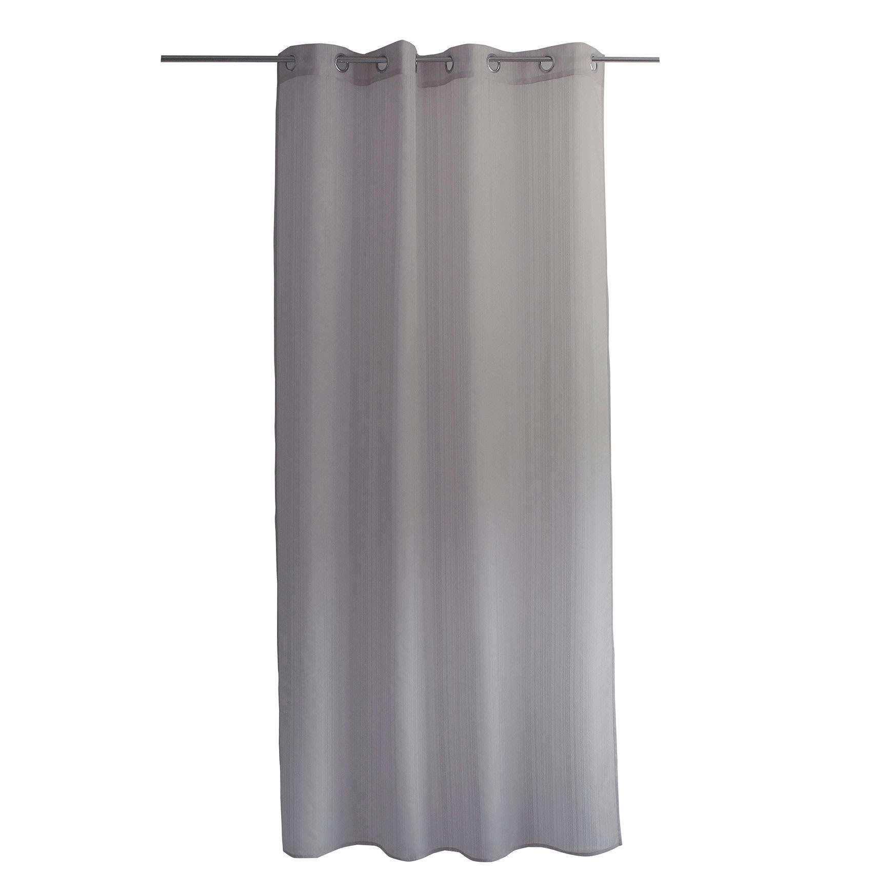 - Voilage tamisant à bande tissée polyester gris clair 140x240 cm
