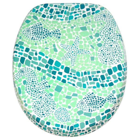WC-Sitz »Mosaic World Green«, BxL: 37,7 x 47 cm