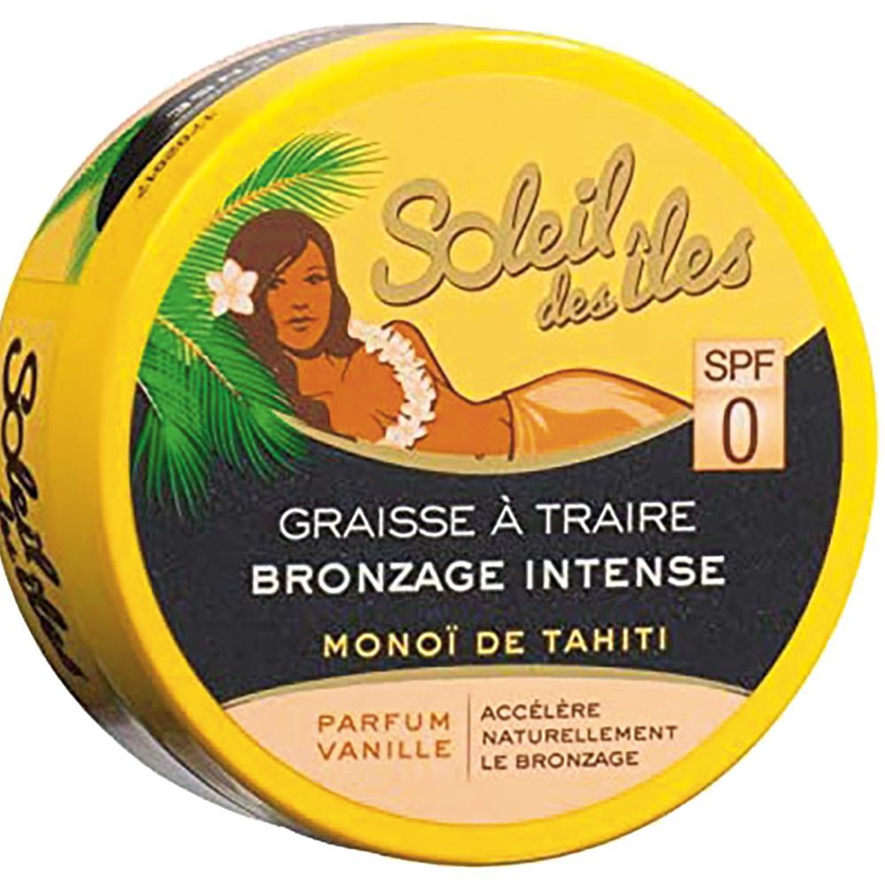 Graisse à traire bronzage intense Monoï de Tahiti senteur vanille SPF0