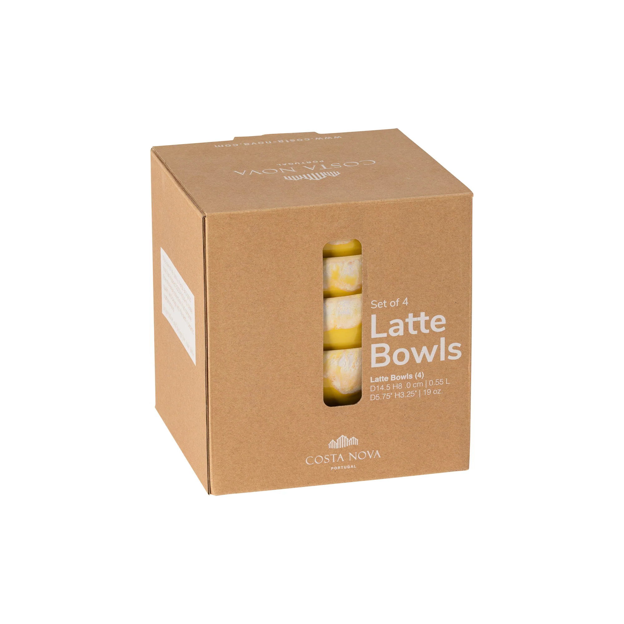 Set 4 Bowls Latte Bowls