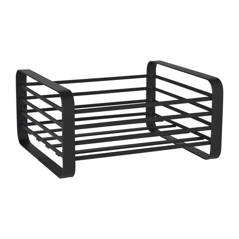 Servettenhouder metaal - zwart - 18x16x10 cm