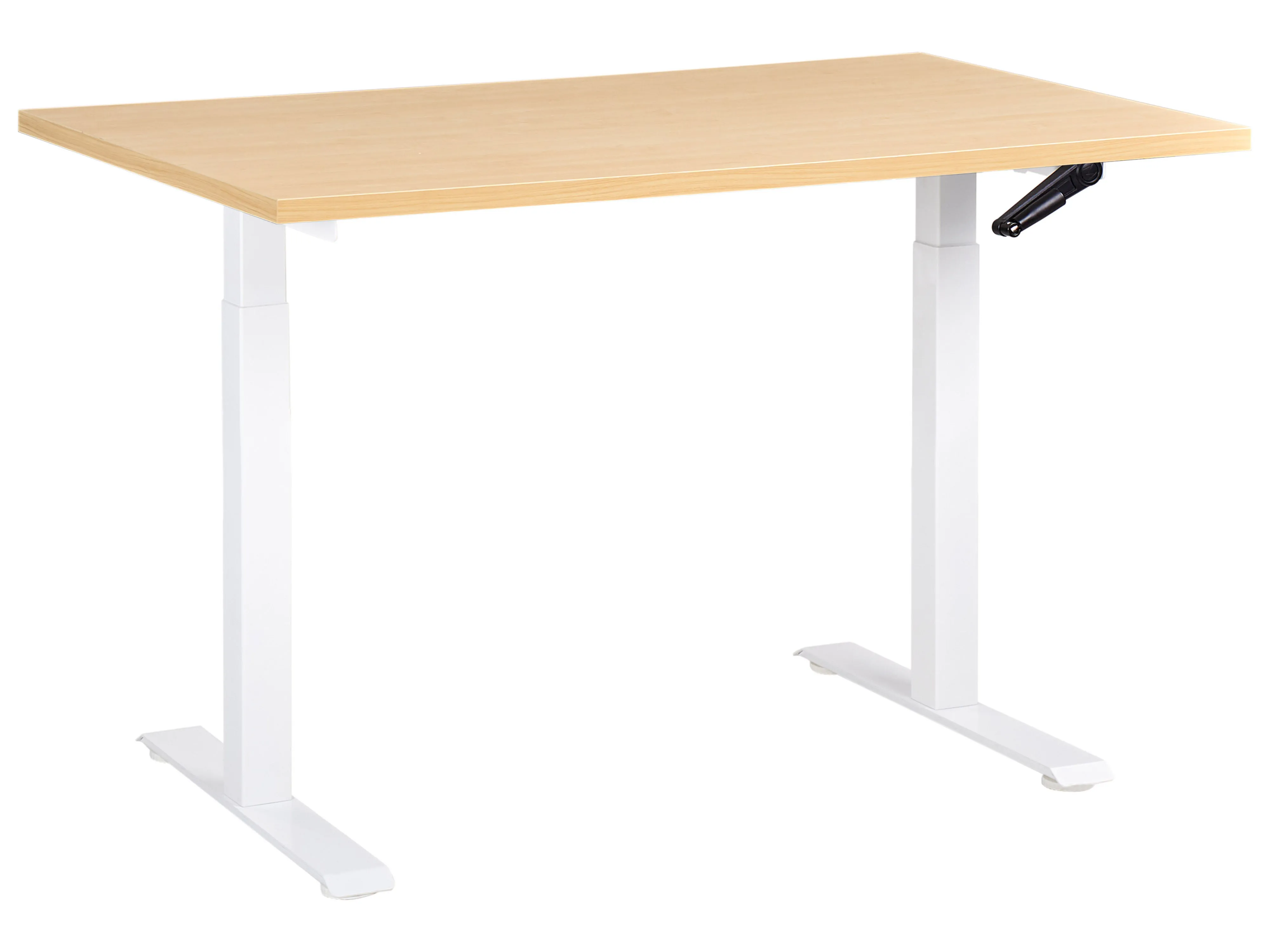 Manual Adjustable Standing Desk DESTINES Light Brown/ White 120 cm 72 cm