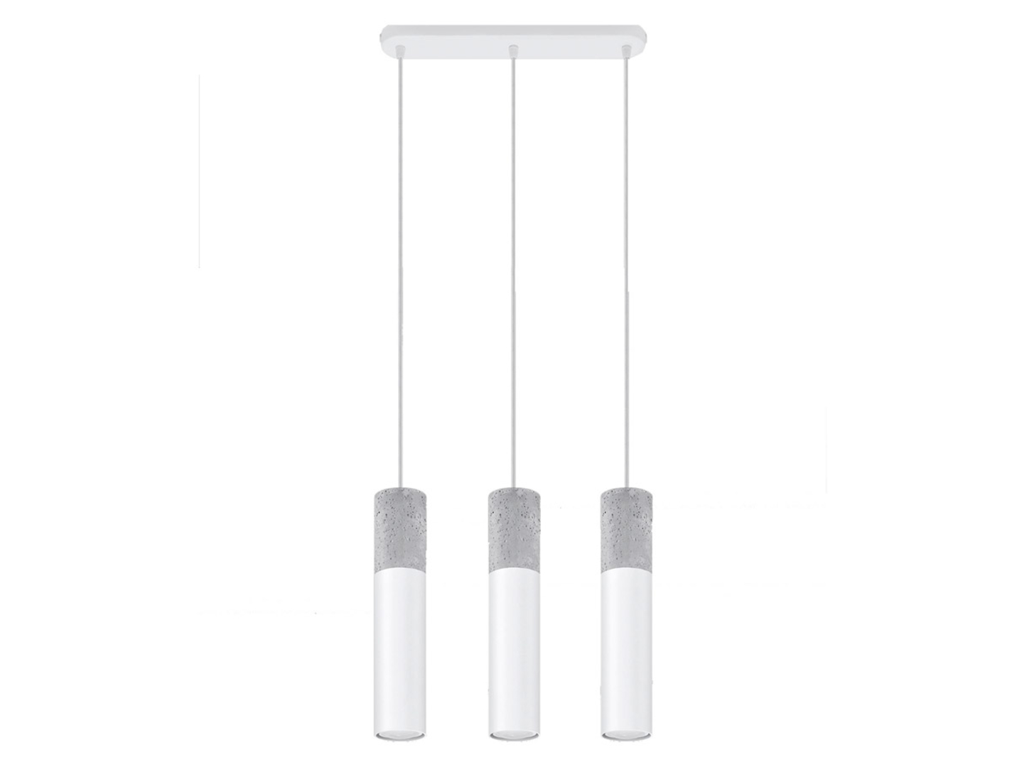 Lampa wisząca Borgio 3-punktowa stalowa biała