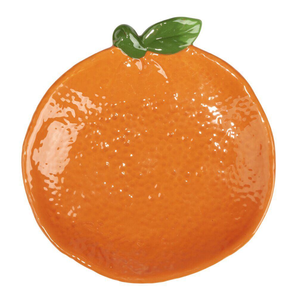 Assiette de présentation dolomite forme orange Ø15cm