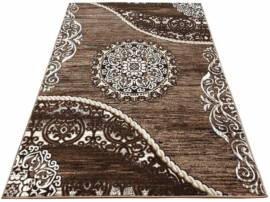 Dywan 120x170 Lisbona 296 brąz modny do salonu pokoju solidny praktyczny