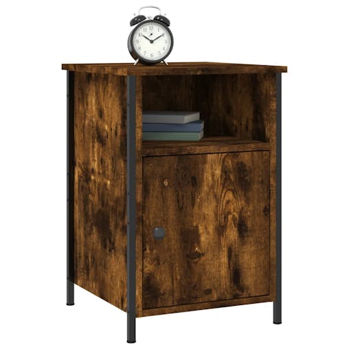 NNEVL Bedside Cabinets 2 pcs Smoked Oak 40x42x60 cm Engineered Wood