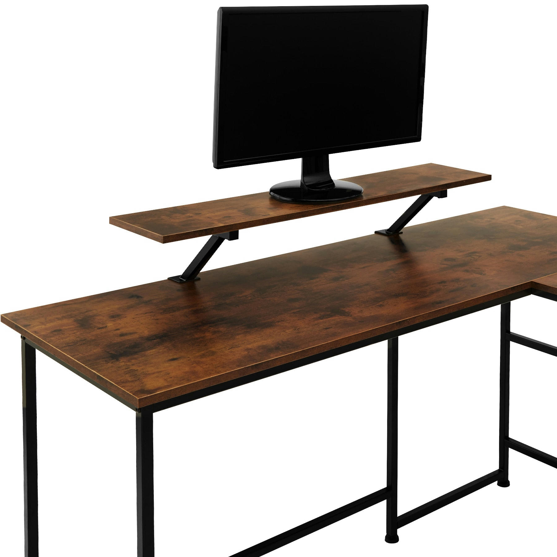 - Bureau Style industriel Bois foncé industriel, rustique