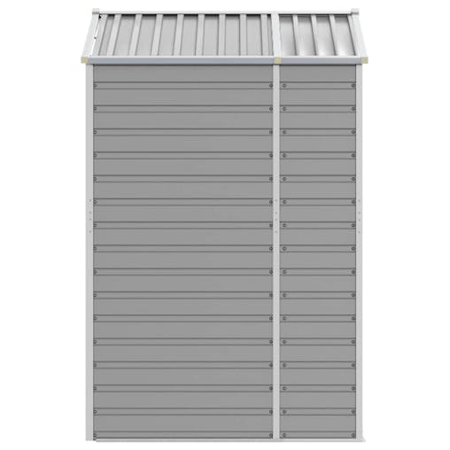 NNEVL Garden Shed Light Grey 191x130x198 cm Galvanised Steel