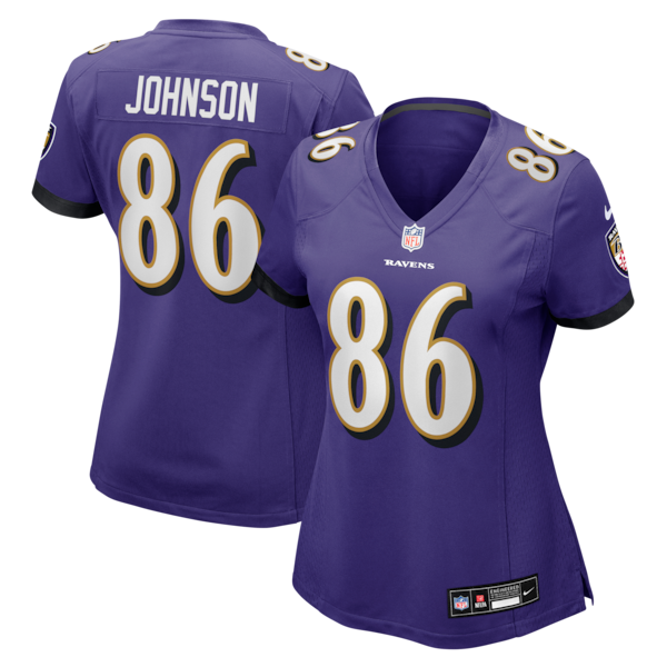 Cornelius Johnson Baltimore Ravens Nike Women's Team Game Jersey -  Purple