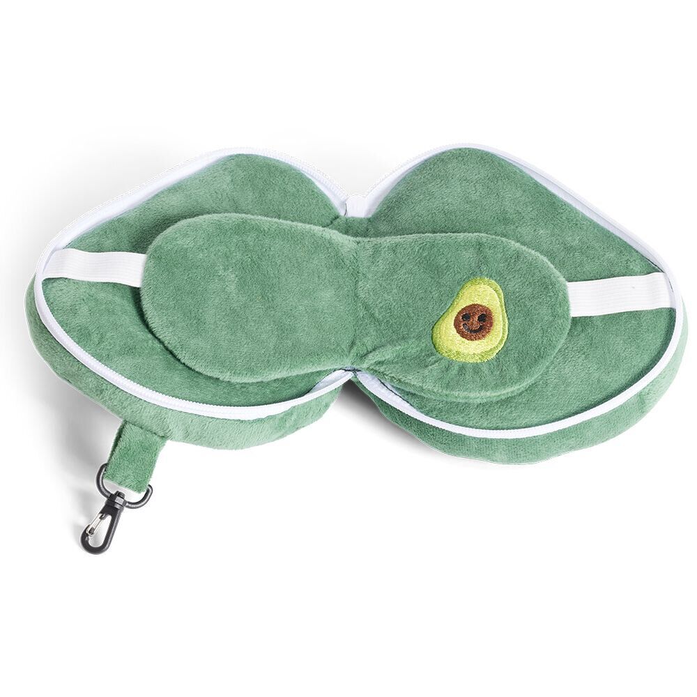 Oreiller de voyage 2 en 1 masque pour les yeux polyester - 4 coloris