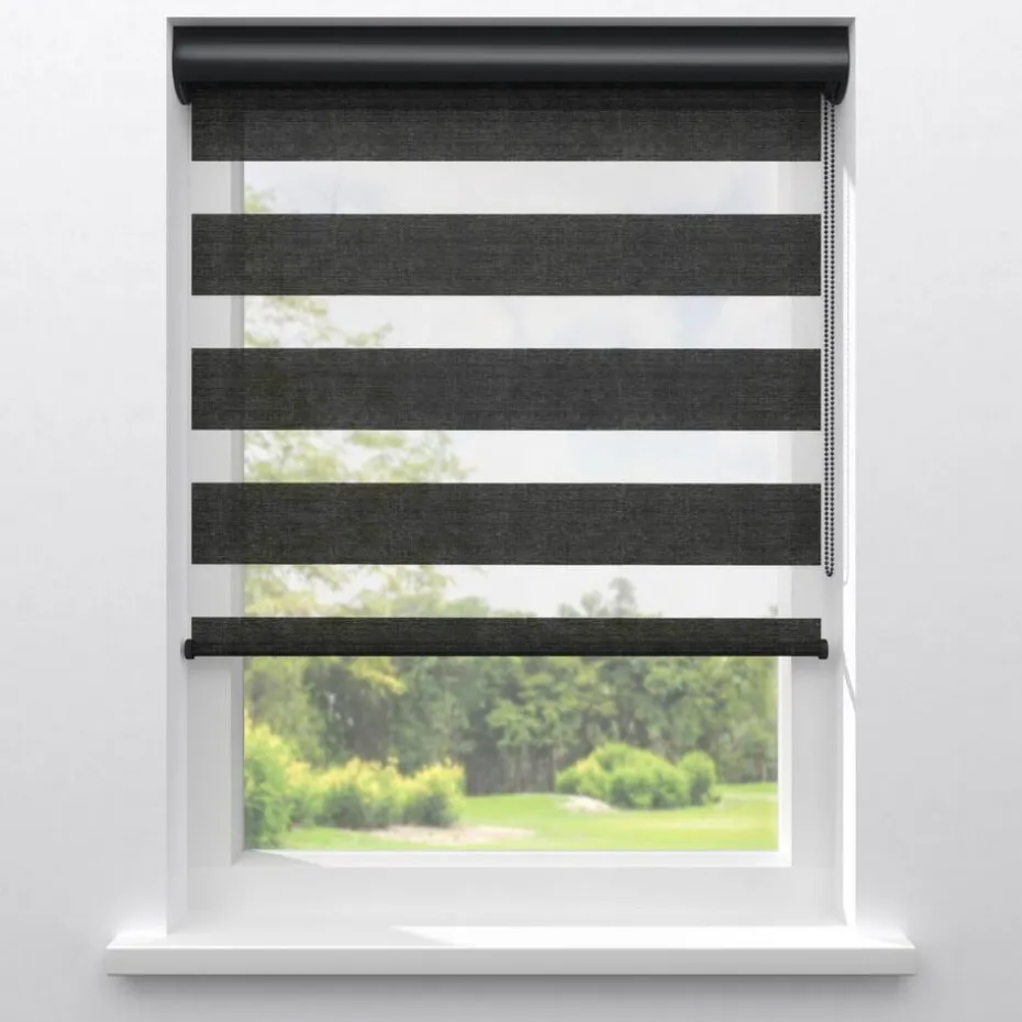 Kwantum Duo-Rolgordijnen | Fenstr Duo Rolgordijn Noan  Zwart