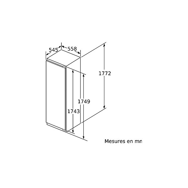 Congélateur intégrable à pantographes 212 Bosch GIN81VEE0