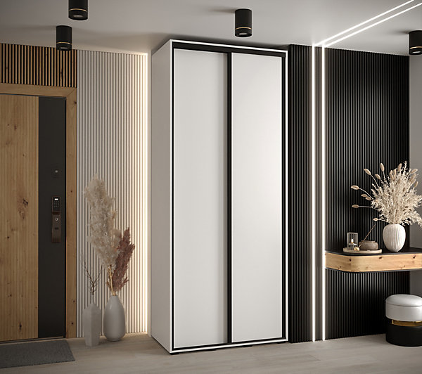 Armoire Davos 1 a portes coulissantes H. 235,2 x L. 120 x P. 60 2 portes
