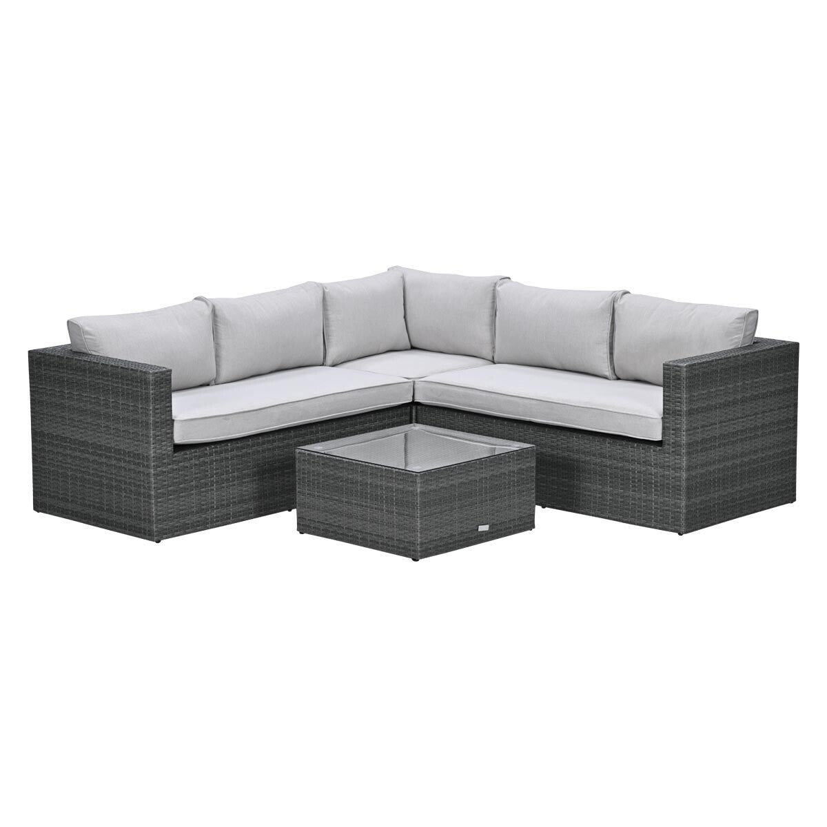 Garden Impressions loungeset Lyon donker grijs 4-delig