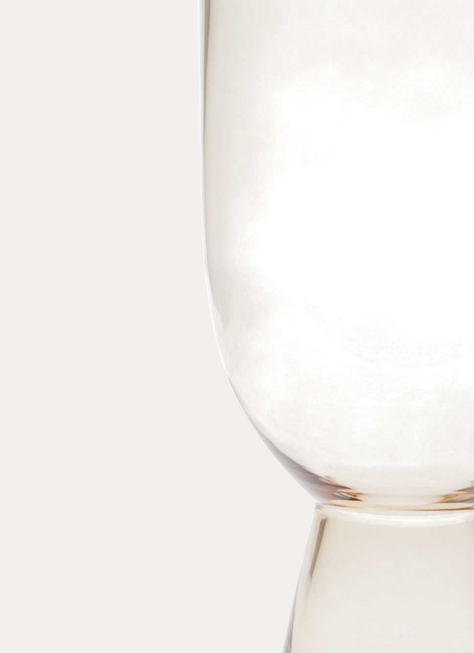 VASE EN VERRE TRANSPARENT AMBRE TRANSPARENT
