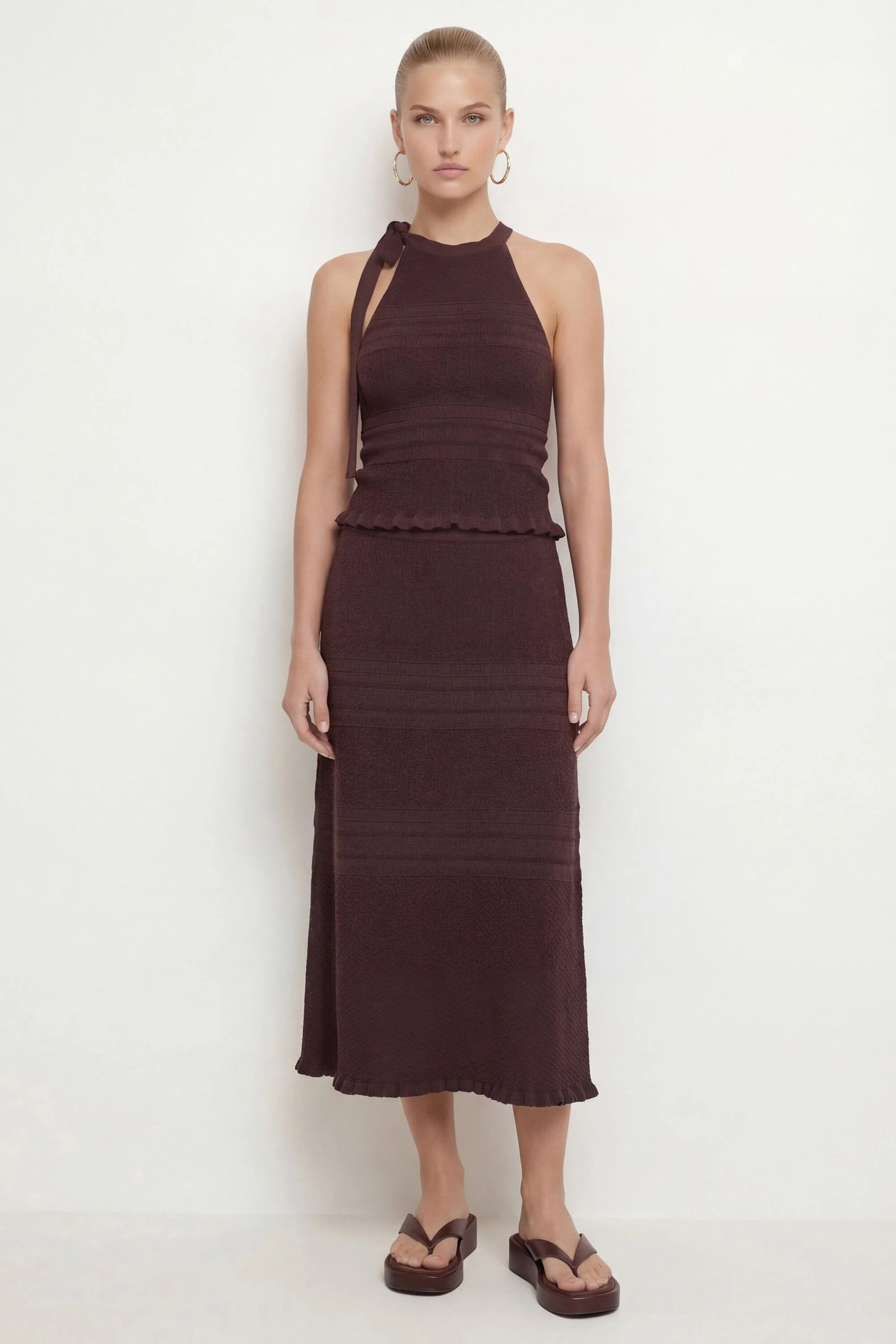 TOP MAILLE - CLYDE - CHOCOLAT