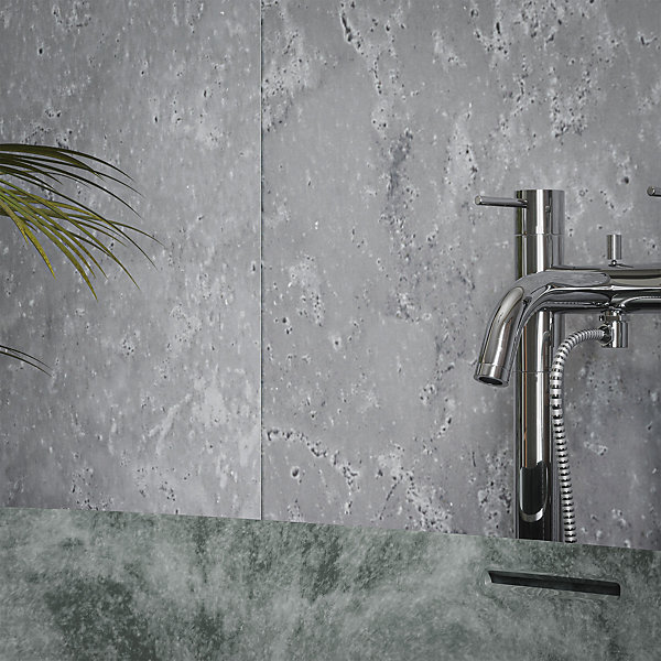Panneau Douche PVC Béton - L. 240 x l. 100 x ép. 1 cm