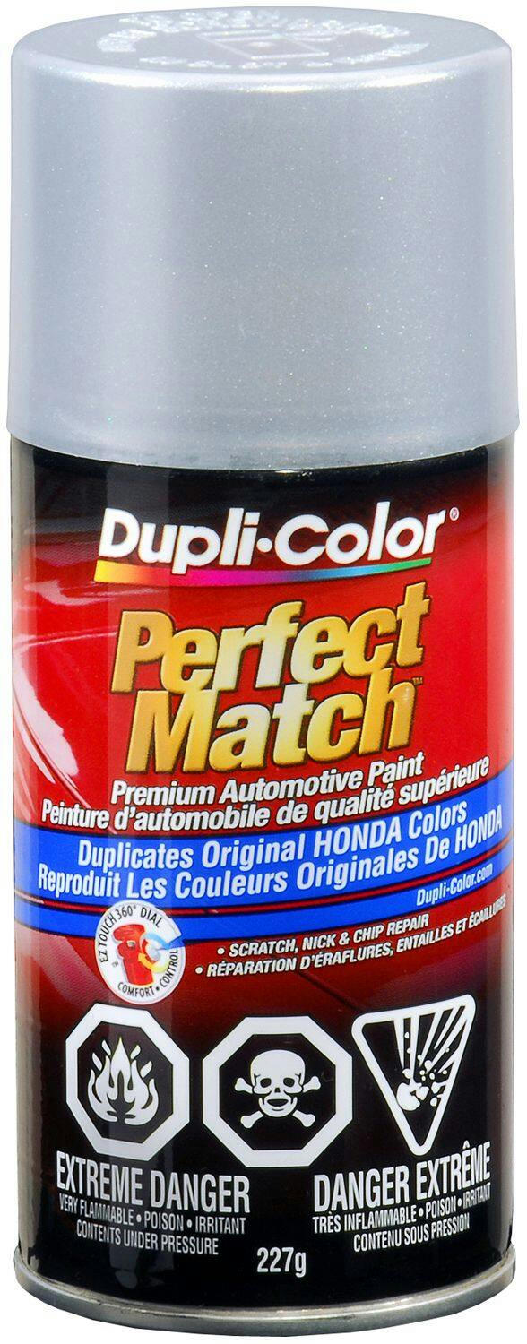 Dupli-Color Perfect Match Premium Acrylic Lacquer Automotive Aerosol Spray Paint, Satin Silver Metallic (NH623M), 227-g