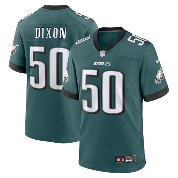 Lance Dixon Philadelphia Eagles Nike Team Game Jersey - Midnight Green
