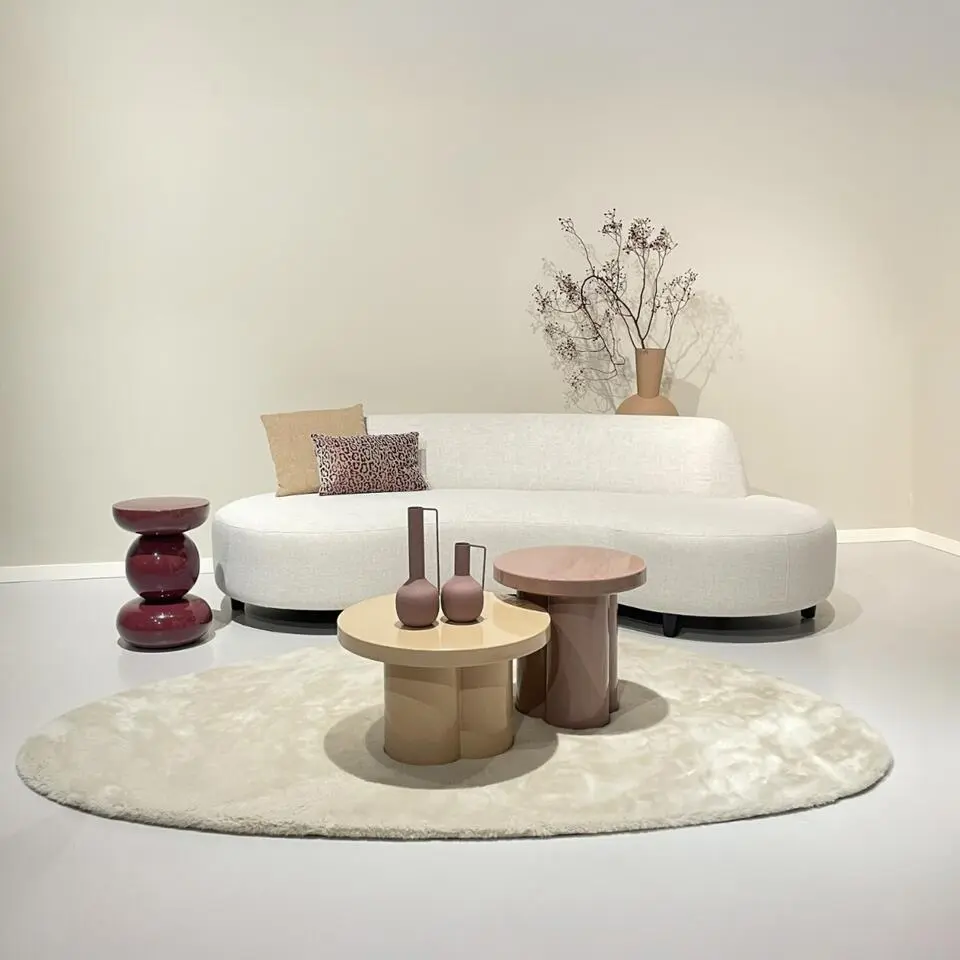 Salontafel Roze Staal - 43x43x45cm - Brix Noa