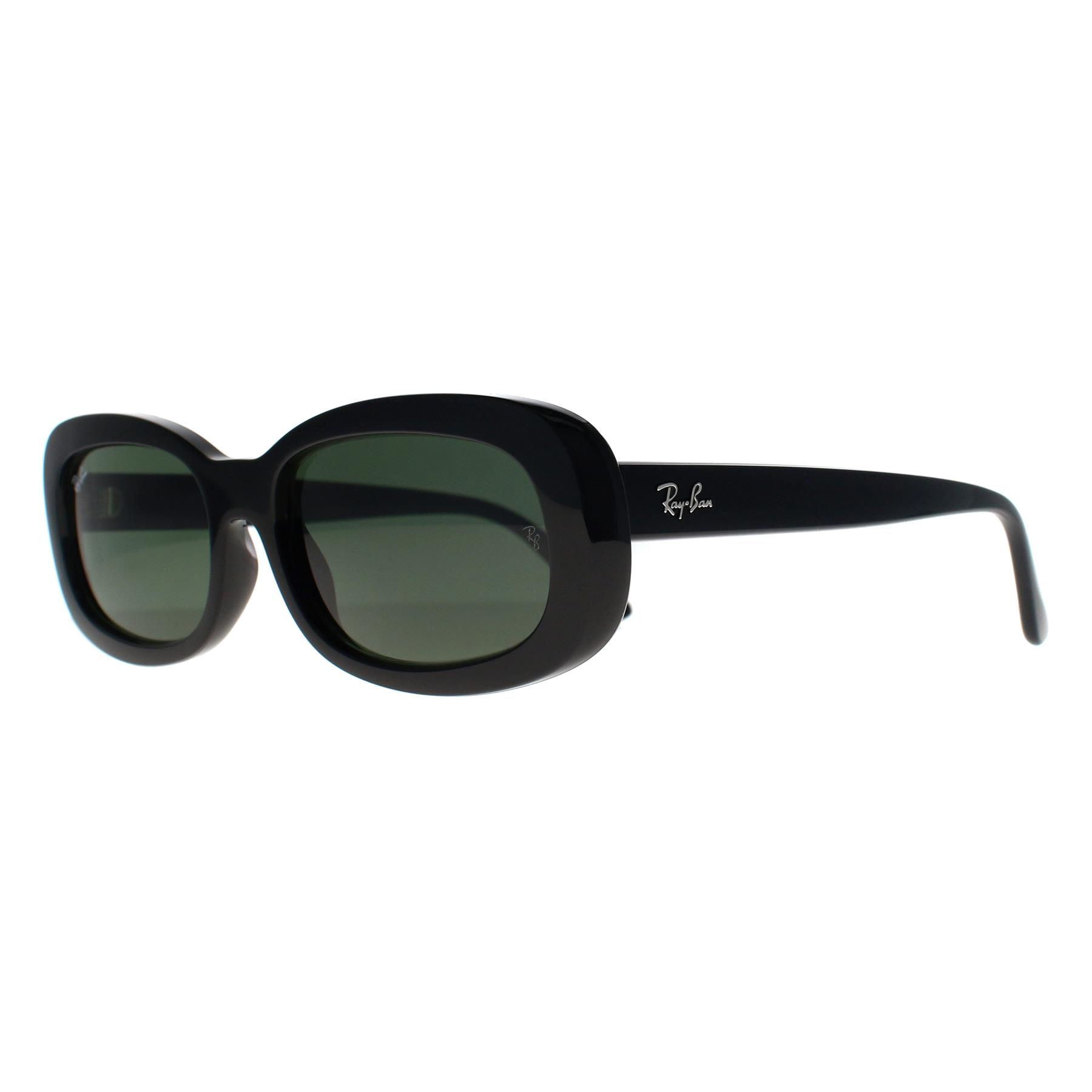 Ray-Ban Oval Polished Black Green RB2221