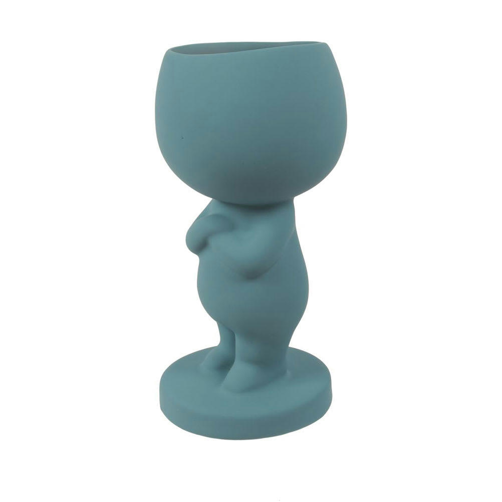 SAM - Cache pot bleu H16cm