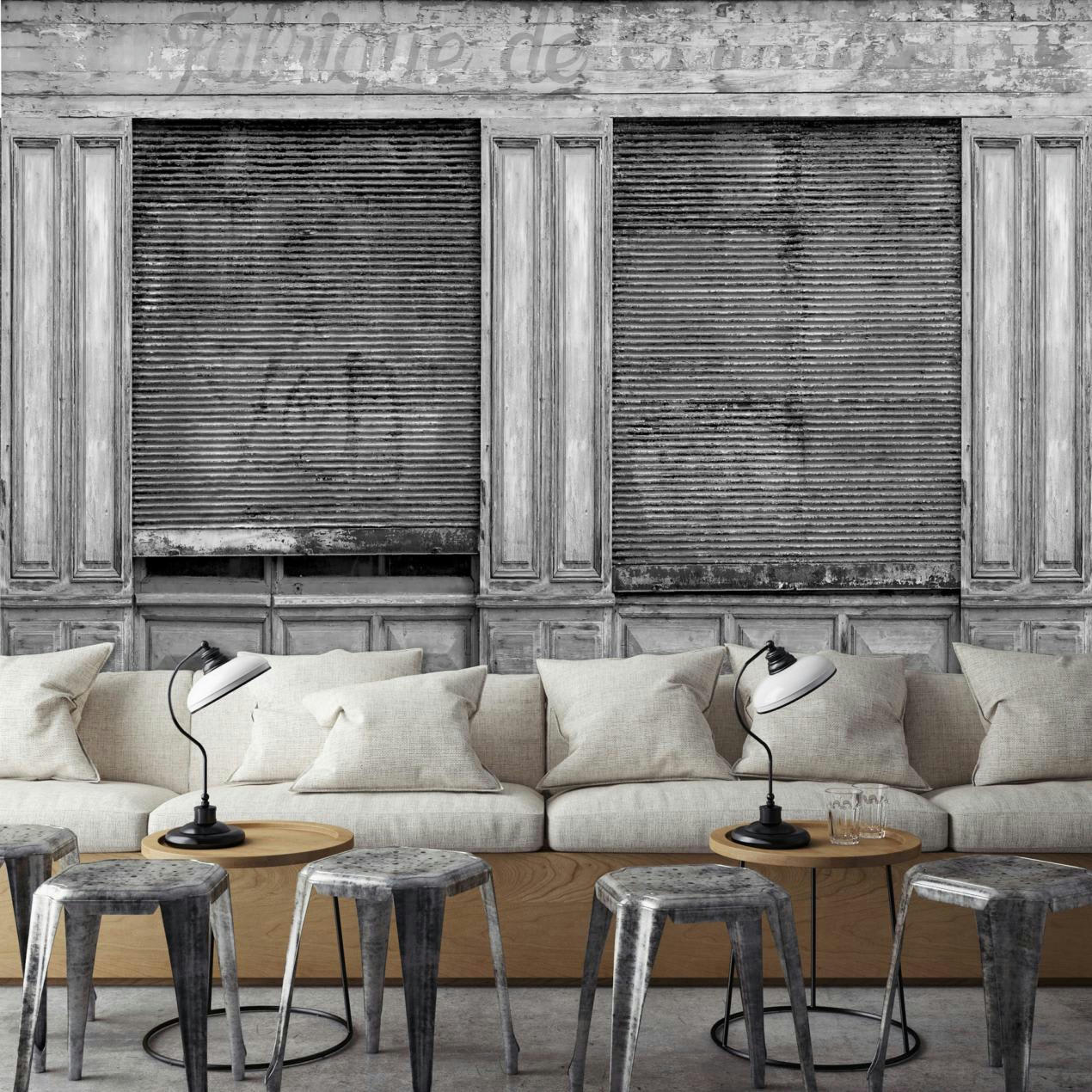 - Papier peint panoramique devanture de fabrique ancienne 270x390cm